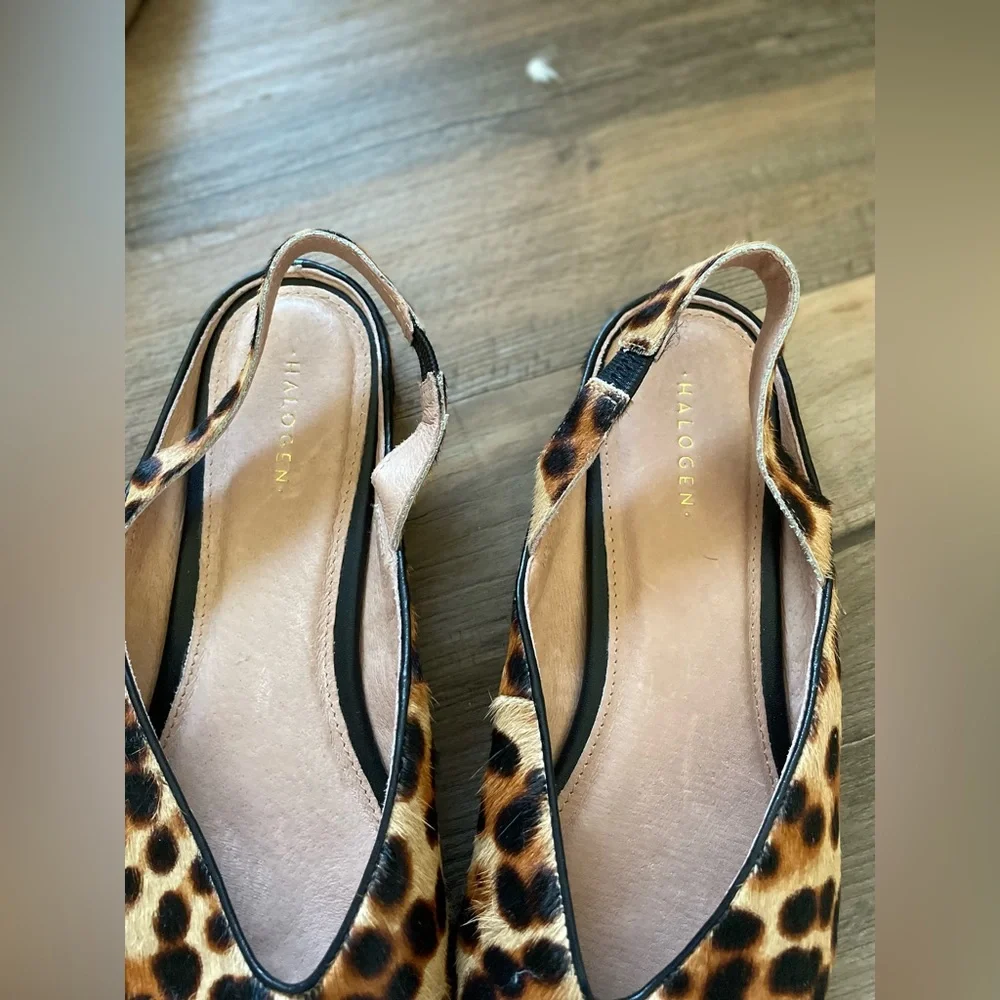 Nordstroms - halogen faux fur leopard slingbacks - Picture 5 of 9